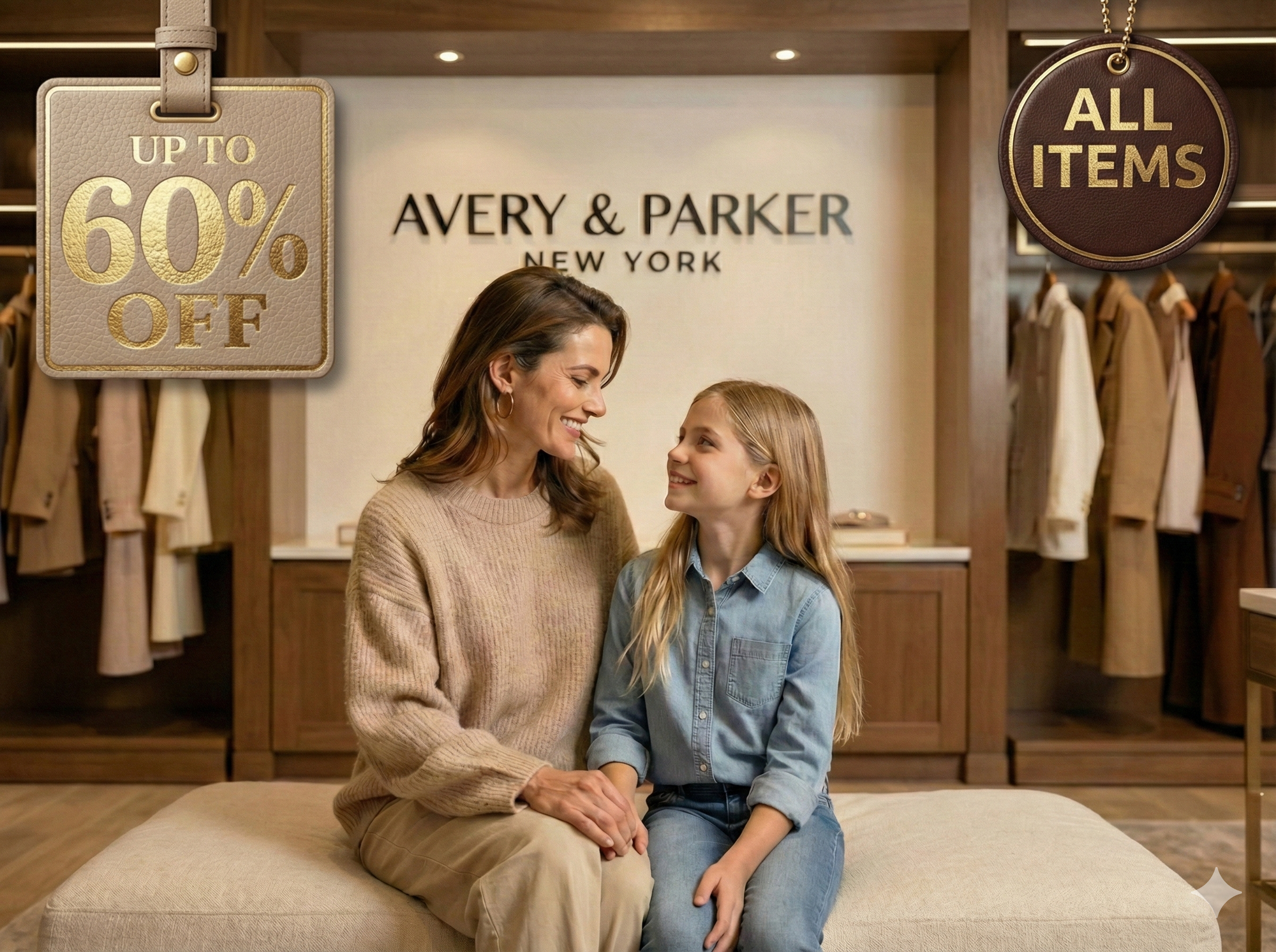 Avery & Parker’s Spring Celebration:                    Up to 60% Off
